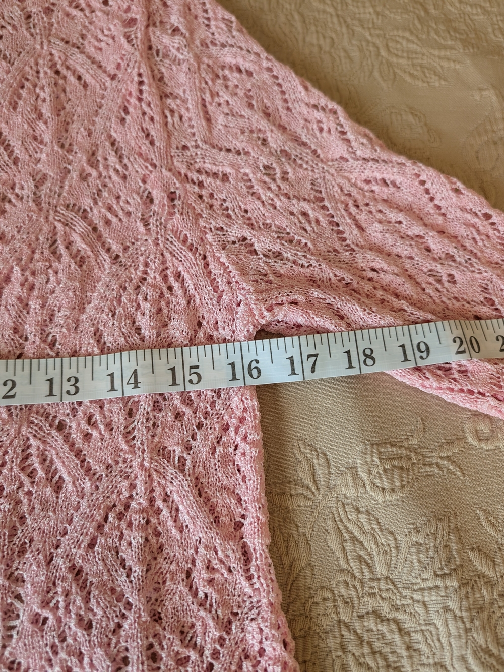 Ruby Rd. Light Pink Open-Knit Tie-Front Cardigan - Picture 9 of 10